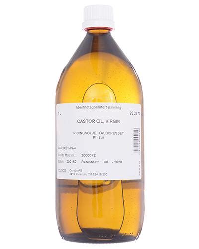 Castor Oil Virgin Ricinusolje Kaldpresset 1l Apotek 1