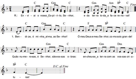 Cifras e Partituras Litúrgicas Enviai o vosso Espírito Senhor Salmo