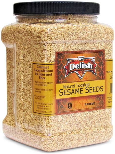 Natural Toasted Whole Sesame Seeds By It S Delish Oz Jumbo Reusable