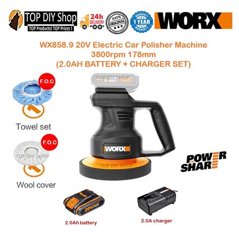 Worx WX858 9 Polish Car Machine Car Polish Variable Speed Auto Polish