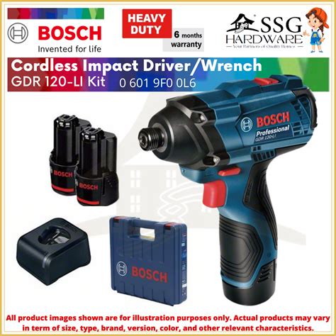 Bosch Gdr Li Cordless Impact Driver V Gerudi Batteri Besi Kayu