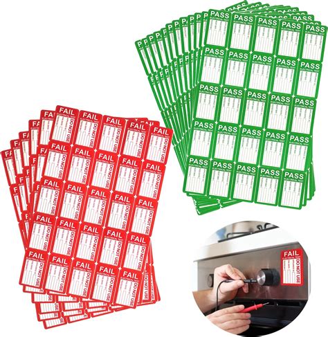 Pat Testing Stickers 400pcs Pass 150pcs Fail Self Adhesive Pat