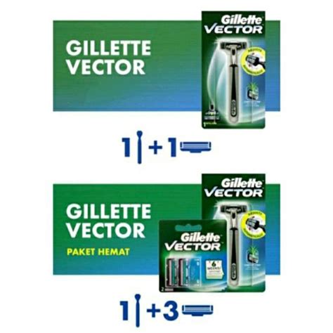 Jual Gillette Alat Cukur Vector Razor Refill Pisau Cukur Isi