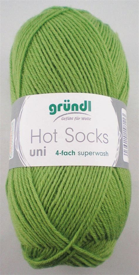 Gründl Hot Socks Uni 50g Sockenwolle 4 fach Sockenwolle Wolle Garne Strickmaus Jasmine