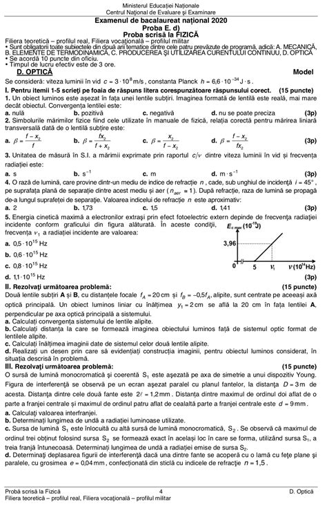 Variante Bac Fizica Termodinamica Termodinamica Rezolvari Pdf