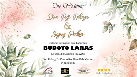 Live Karawitan Budoyo Laras Wedding Dina Sugeng Poleng Cermo