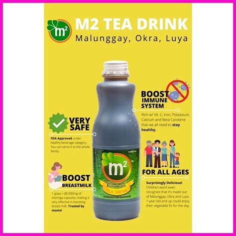 M Malunggay Okra Luya Concentrate Tea Drink Liter Shopee