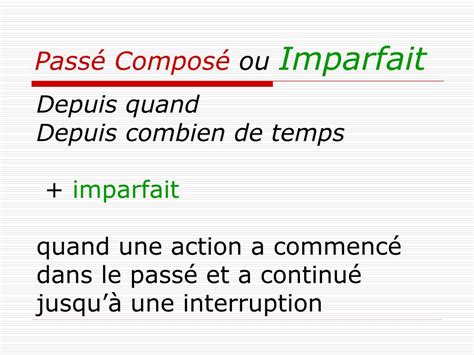 PPT Passé Composé ou Imparfait PowerPoint Presentation free download