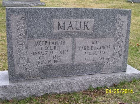 Ltc Jacob Caylor Mauk Find A Grave Memorial