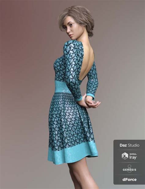 Dforce Bg Dress For Genesis 8 Female S Best Daz3d Poses Download Site