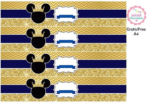 Mam Decoradora Kit Imprimible Mickey Mouse Gold Kit Imprimible