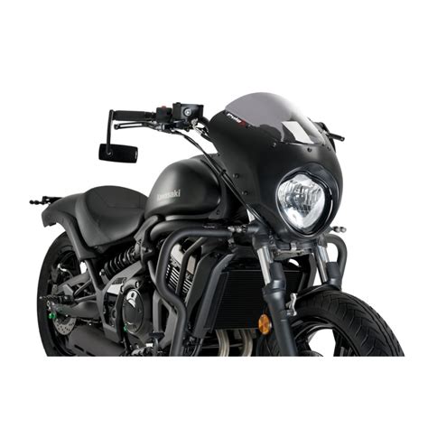 Puig Anarchy Dark Night Noir Mat Semi Carenage Kawasaki Vulcan S