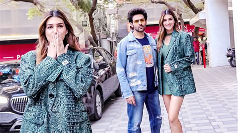 Kartik Aaryan And Kriti Sanon Were Spotted Promoting Their Much Awaited