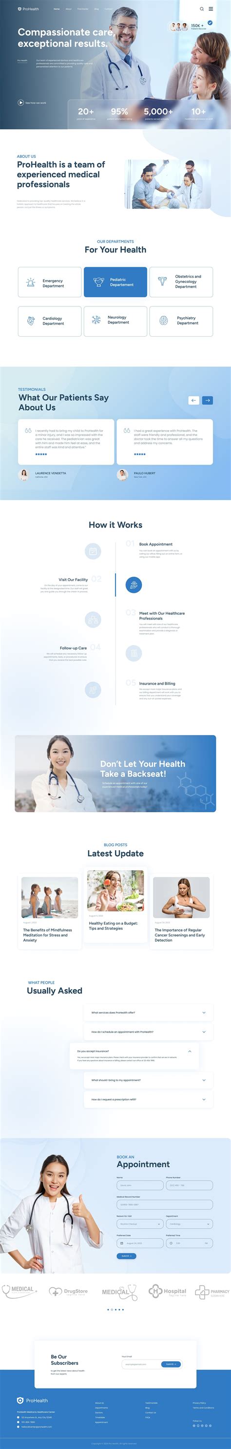 Prohealth Medical And Healthcare Ui Design Figma Template