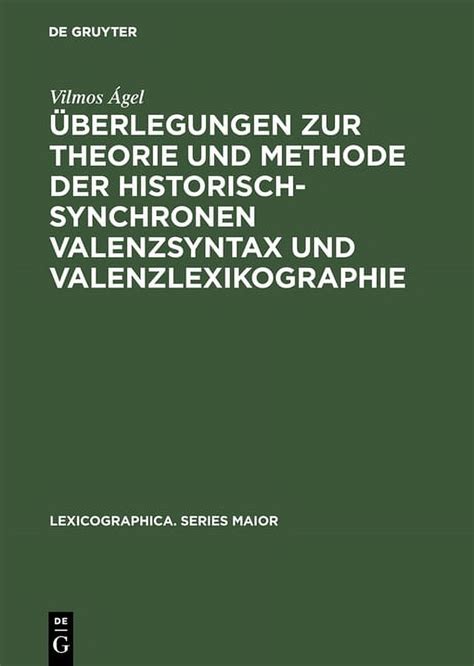 Lexicographica Series Maior Berlegungen Zur Theorie Und Methode Der