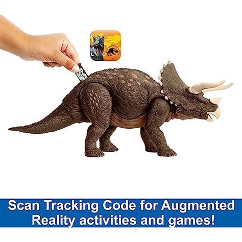 Jurassic World Triceratops Dinosaur Toy Habitat Defender Authentic Figure Made From 60 Per Cent