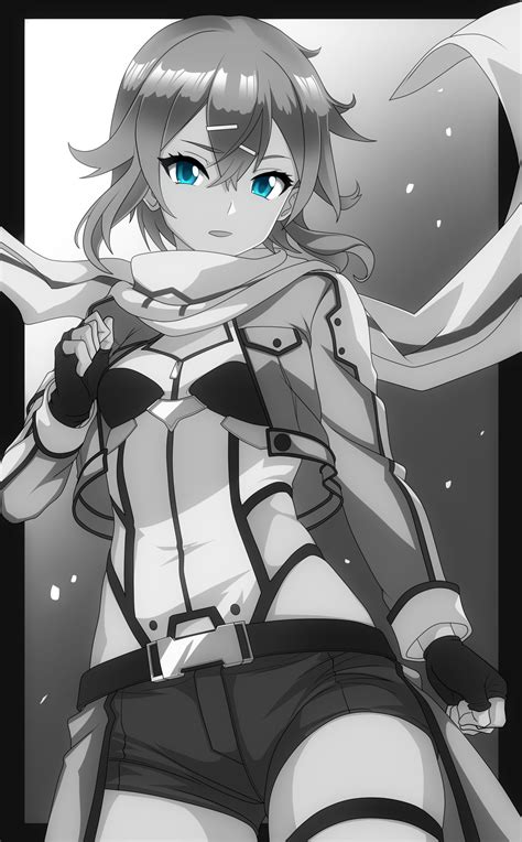 Sinon Sword Art Online Drawn By Indyk Danbooru