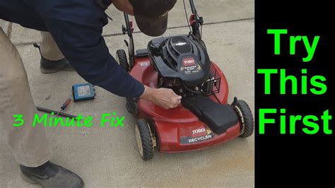 Lawn Mower Problems Starts Then Stops