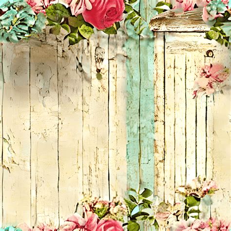 Shabby Chic Vintage European Style Vintage Colorful Wallpaper Cottage