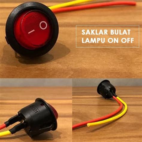 Saklar Switch On Off Bulat Tombol Motor Led Lampu Motor Universal