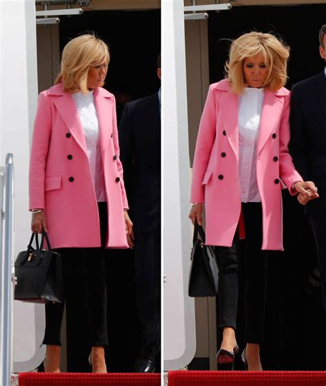 Brigitte Macron Opts For Bold Bright Pink During Us State Visit With