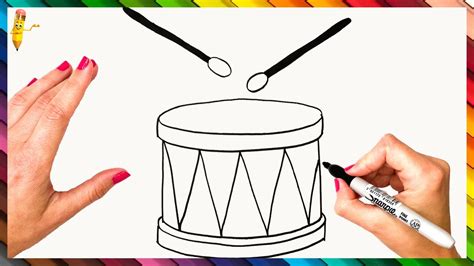 How To Draw A Drum Step By Step Drum Drawing Easy YouTube