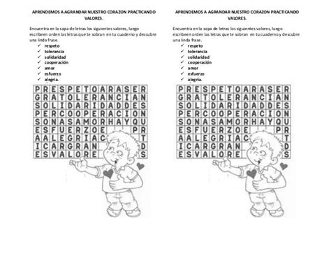 Sopa De Letras De Valores Contestada Fotodtp The Best Porn Website