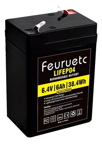 Feuruetc Bateria De Litio Lifepo4 De 6 V 6 Ah Bateria Recar Envío gratis