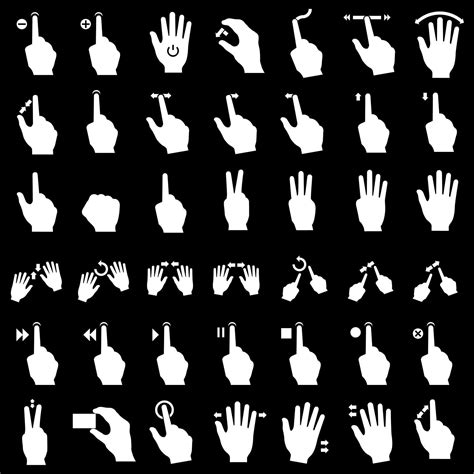 Hand Gestures Line Icon Set Includes Icons As Finger Interaction