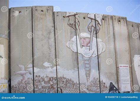 Detail of Graffiti on the Separation Barrier between Palestine and ...