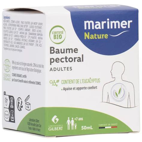 Marimer Baume Pectoral Adultes Bio 50ml En Vente En Pharmacie