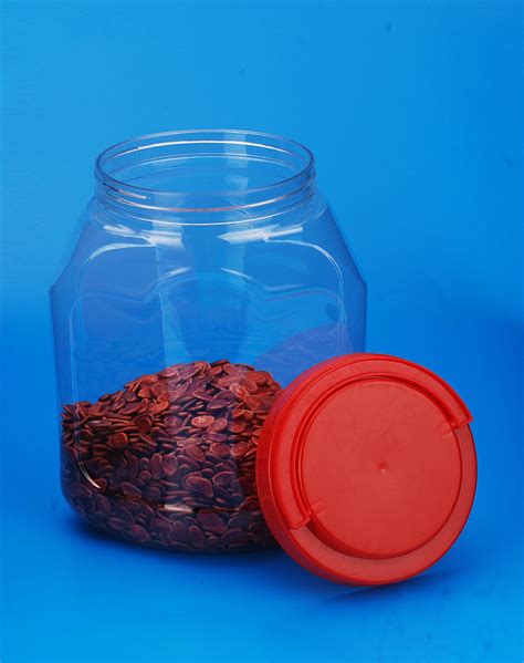 Food Grade Clear Plastic Jars With Screw Lid 71 71 123MM Outside