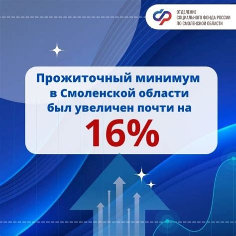 Прожиточный минимум в Смоленской области был увеличен почти на 16% в ...