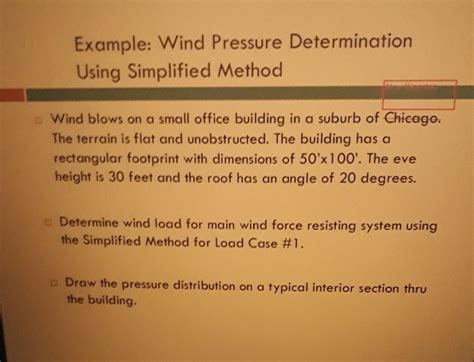 Solved Example Wind Pressure Determination Using Simplified