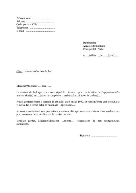 Mod Le De Lettre Du Propri Taire De Non Renouvellement Du Bail De