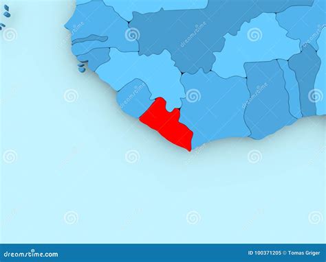 Mapa de Liberia stock de ilustración Ilustración de destacado 100371205