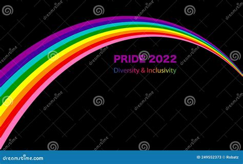 Gay Pride 2022 Wave Rainbow Flag Lgbtqia Template Diversity E