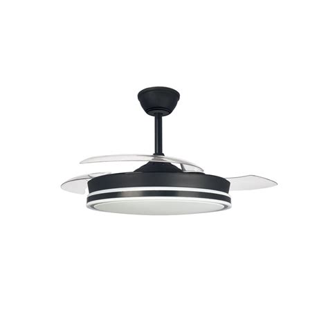 Supereco Black Led Ceiling Fan W Lm Cct Cristalrecord