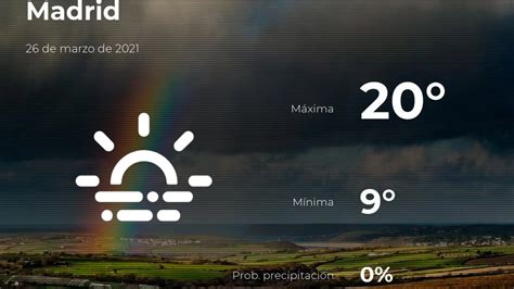 El Tiempo En Madrid Previsi N Para Hoy Viernes De Marzo De