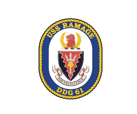 USS Ramage DDG-61 Badge Sticker Decal Arleigh Burke Class - Etsy