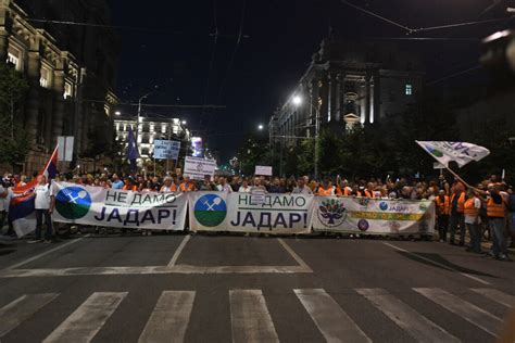 današnji protest u beogradu uživo