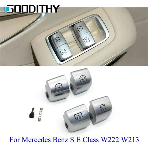 Car Rear Window Lift Button Control Switch Caps Cover Replacement For Mercedes Benz S E Class