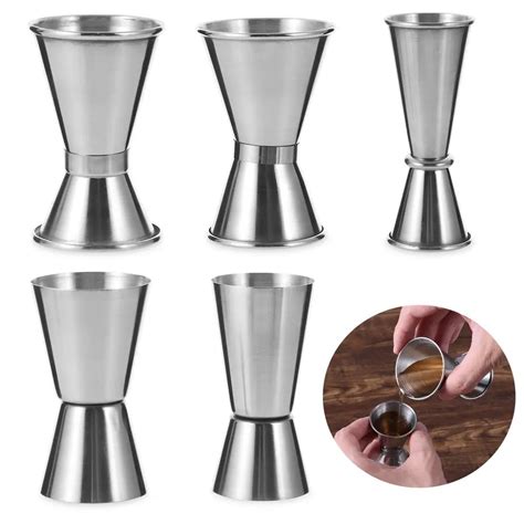 Top Selling Stainless Steel Cocktail Shaker Measure Cup Dual Shot Drink Spirit Measure Jigger