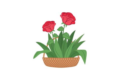 Spring Basket Flower 21 Vector Icon Graphic By Raysaozora · Creative