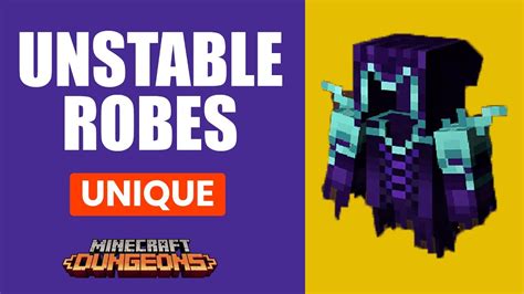 Unstable Robes Unique Armor Echoing Void Minecraft Dungeons Youtube