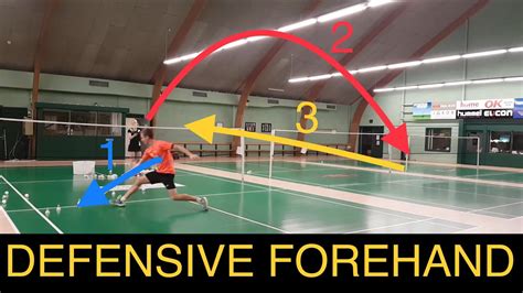 BADMINTON EXERCISE 37 DEFENSIVE FOREHAND REAR COURT YouTube