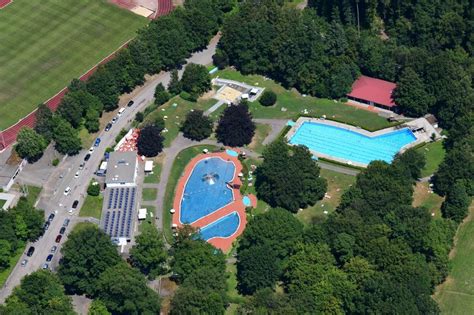 Bad S Ckingen Aus Der Vogelperspektive Schwimmbecken Des Freibades