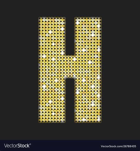 The Letter H In Glitter