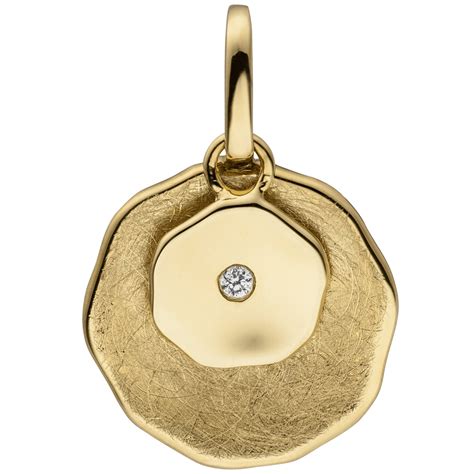 Juwelier Gr Tzmacher Anh Nger Gold Gelbgold Eismatt Diamant