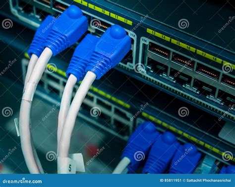 Network Switch Mount on Rack Stock Image - Image of computing, server ...